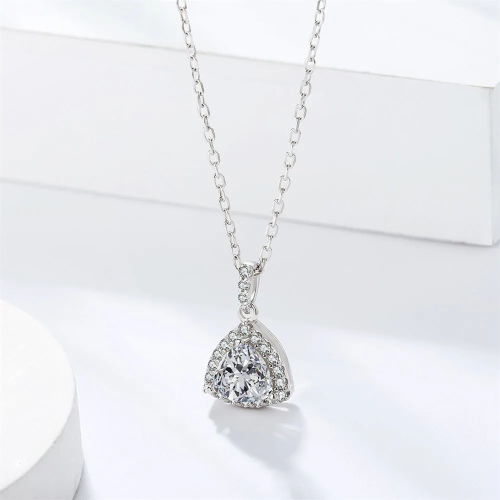 1.0 Carats VVS1 Moissanite Pendant Necklace for Women 0083