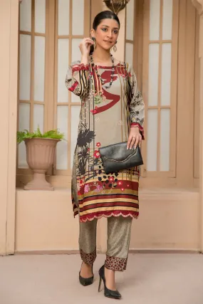 2PC Anarkali Digital Linen 14