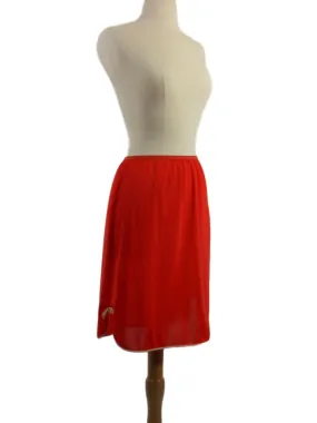 60s Red Half Slip by Vassarette - sm, med