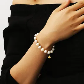 8mm Freshwater Pearl Beaded Bracelet for Women KRKC