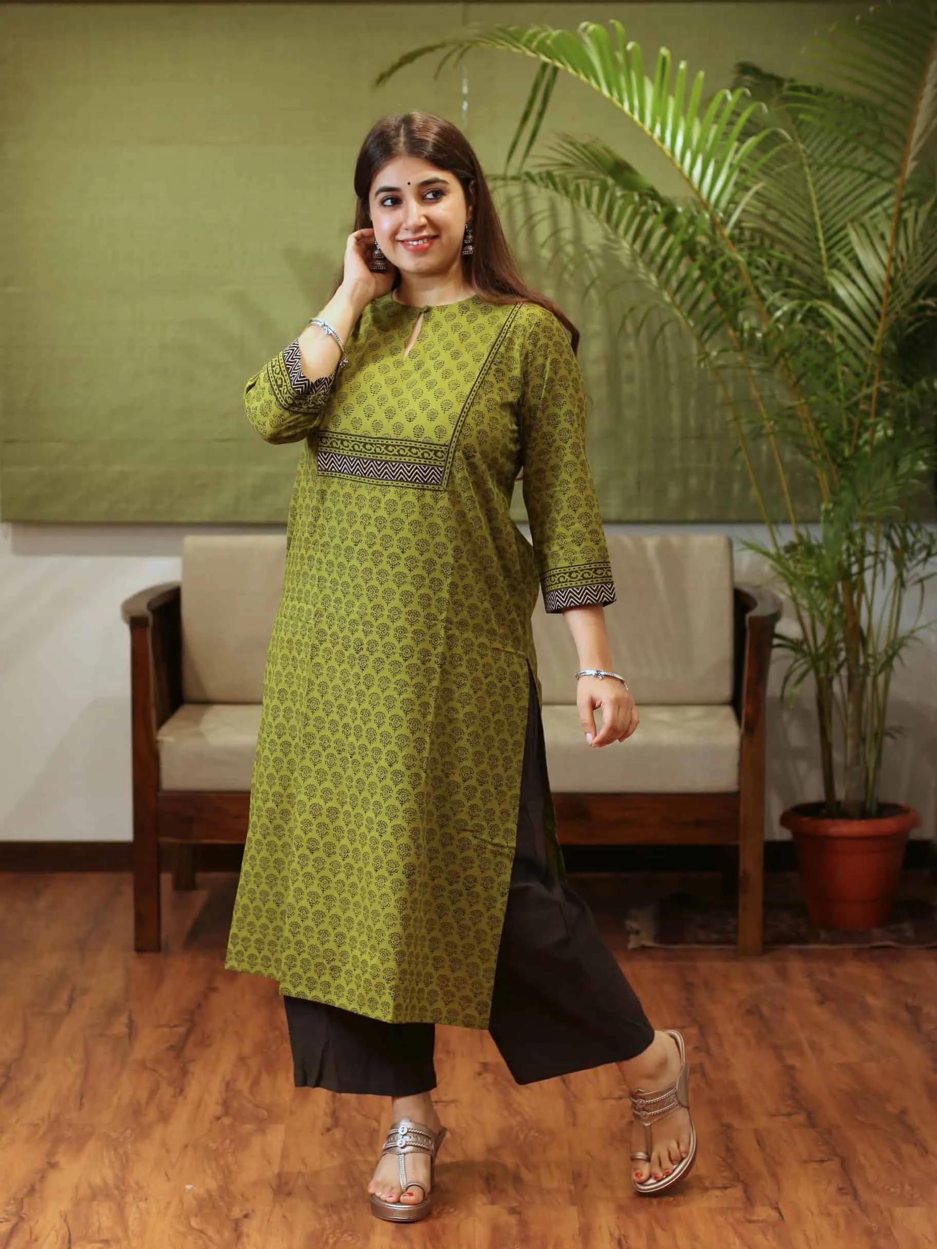 Aanya Bagru Patchwork Kurta