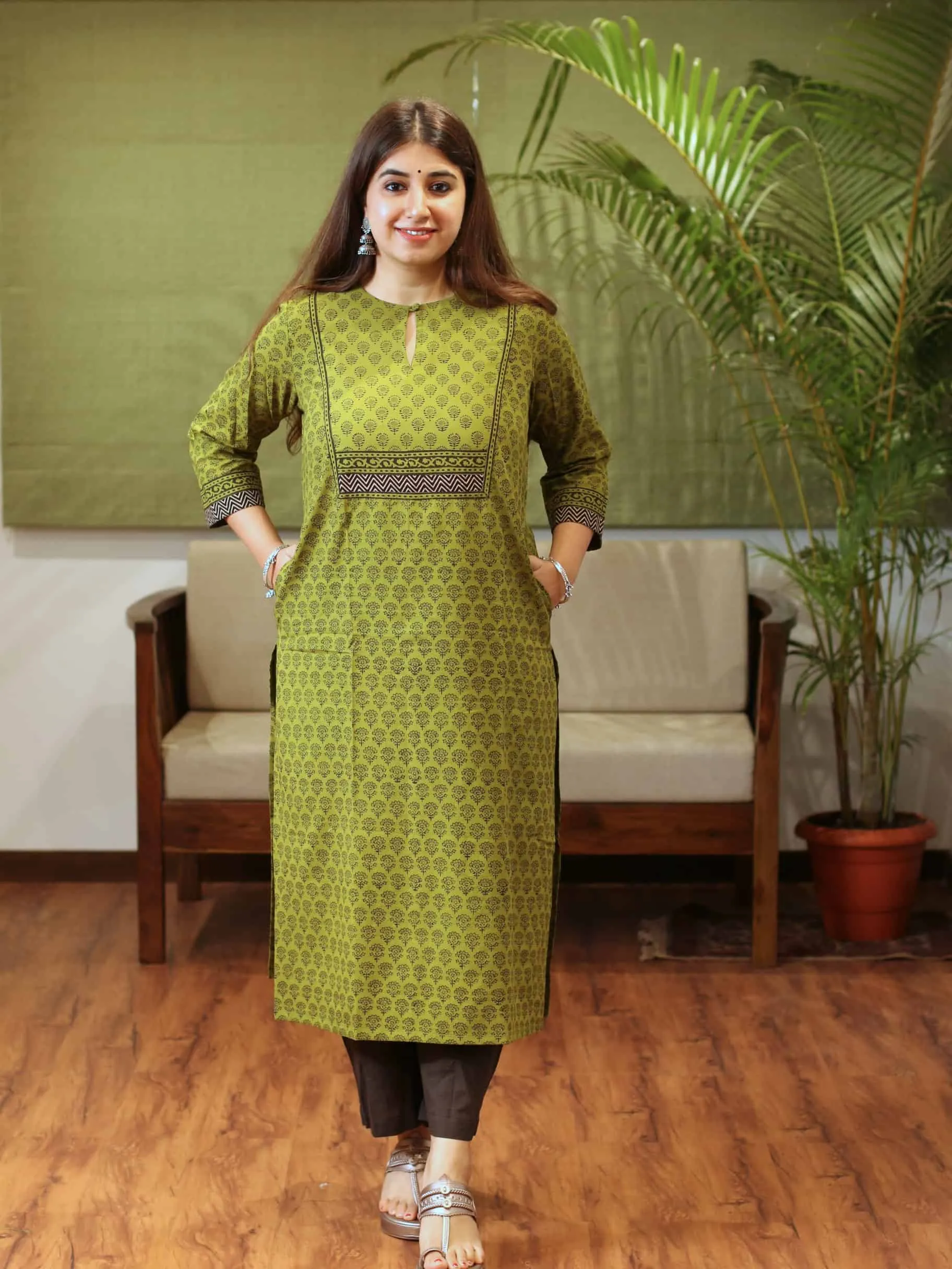 Aanya Bagru Patchwork Kurta