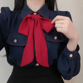 Academia Style Shirt with Bow