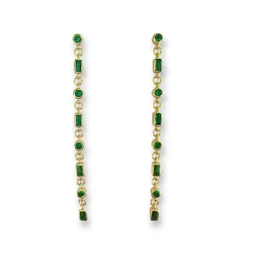 Amy Geovana Bezel Drop Earrings