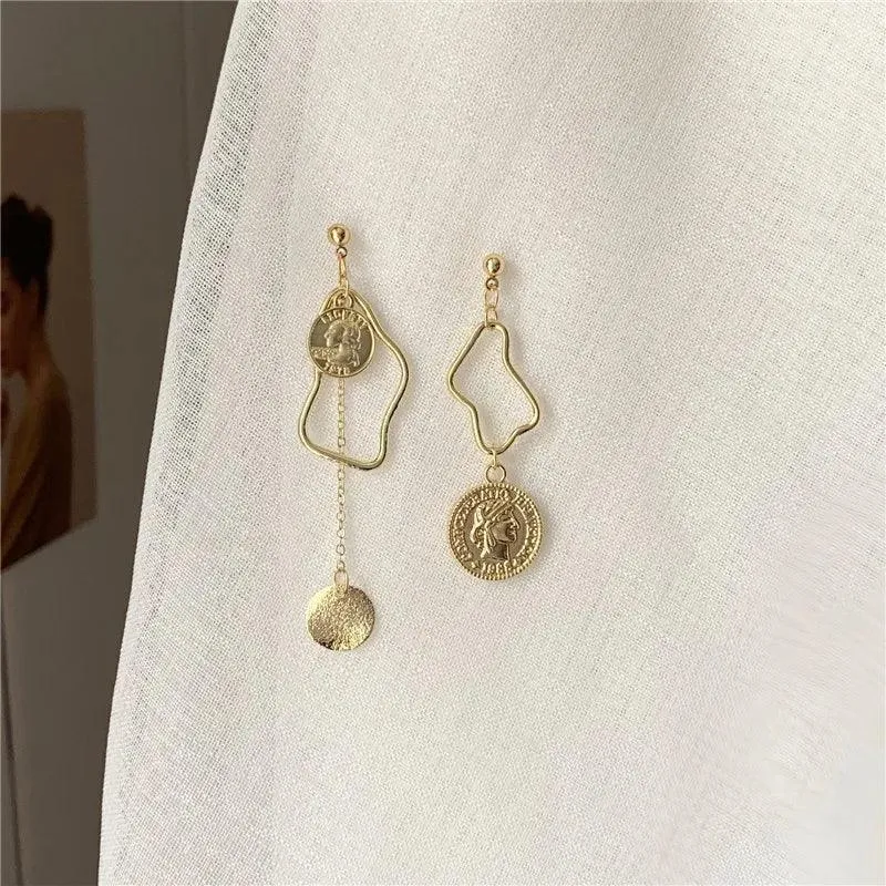 Asymmetric Long Baroque Pearl Stud Earring Charm - A987 Jewelry