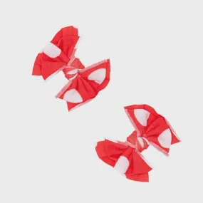 Baby Bling 2PK Baby Fab Clip: Red & White Polka Dot