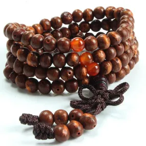 Balance and Harmony Natural Wood 108 Bead Mala