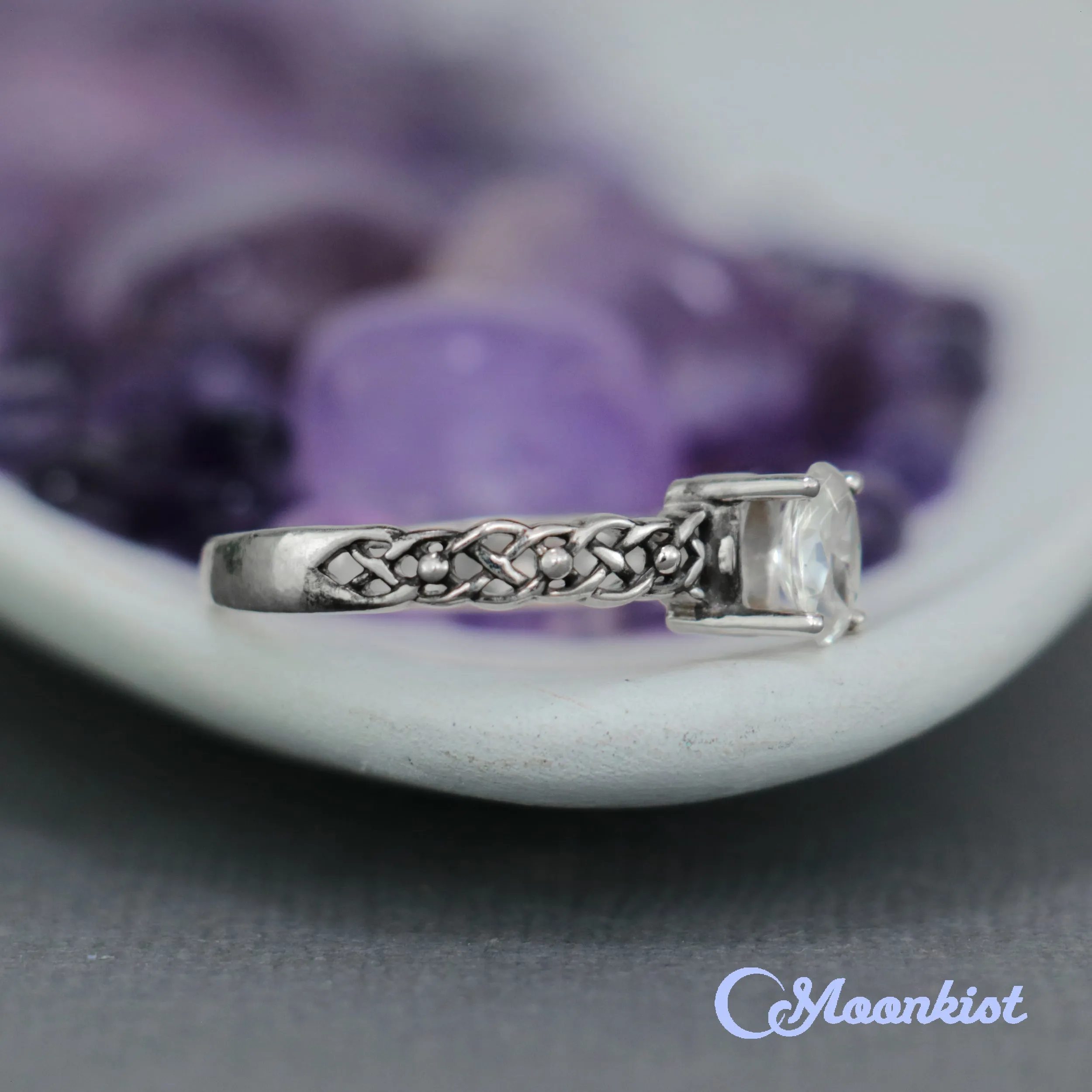 Braided Oval Engagement Ring  | Moonkist Designs