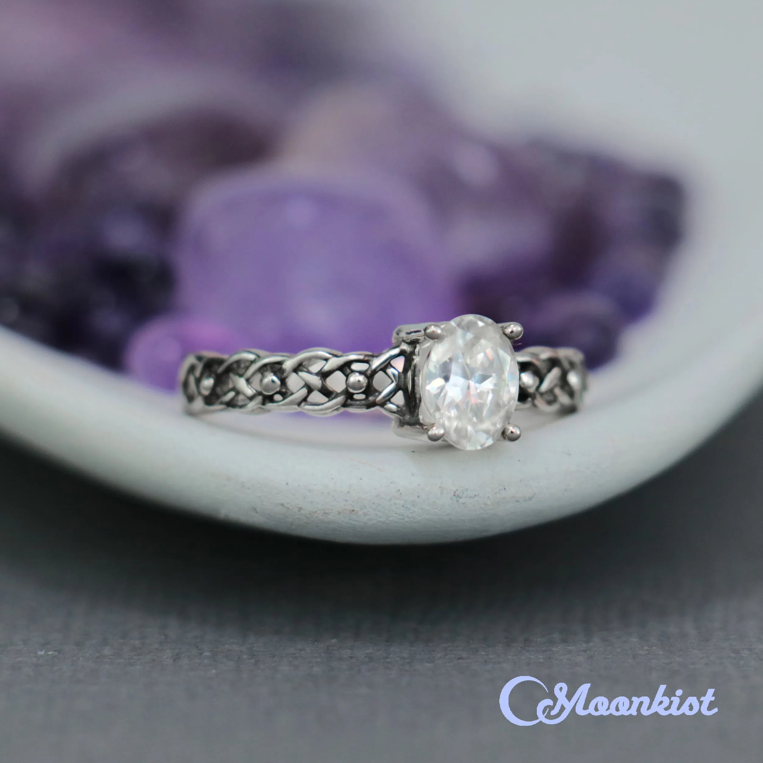 Braided Oval Engagement Ring  | Moonkist Designs