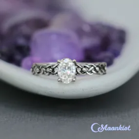 Braided Oval Engagement Ring  | Moonkist Designs