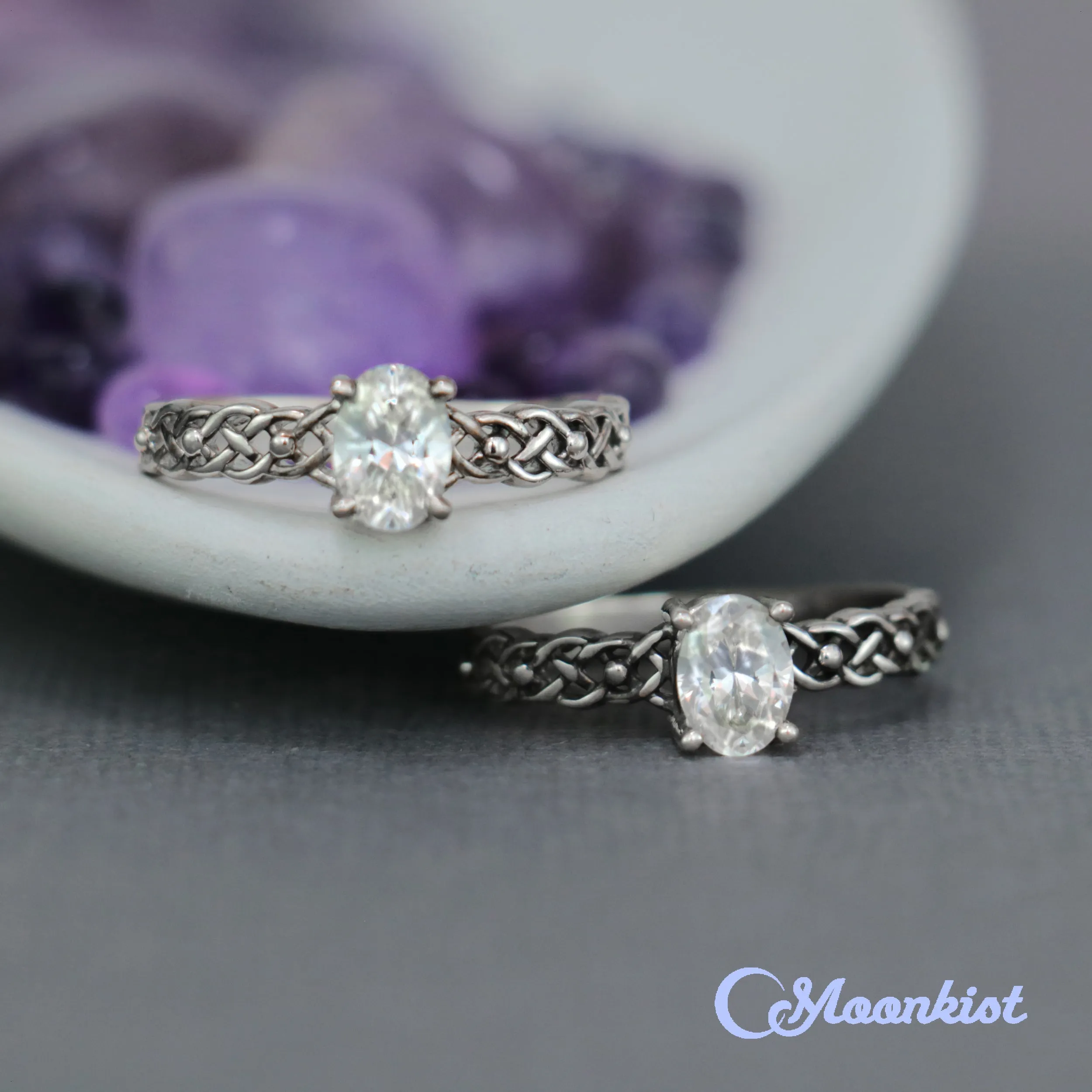 Braided Oval Engagement Ring  | Moonkist Designs