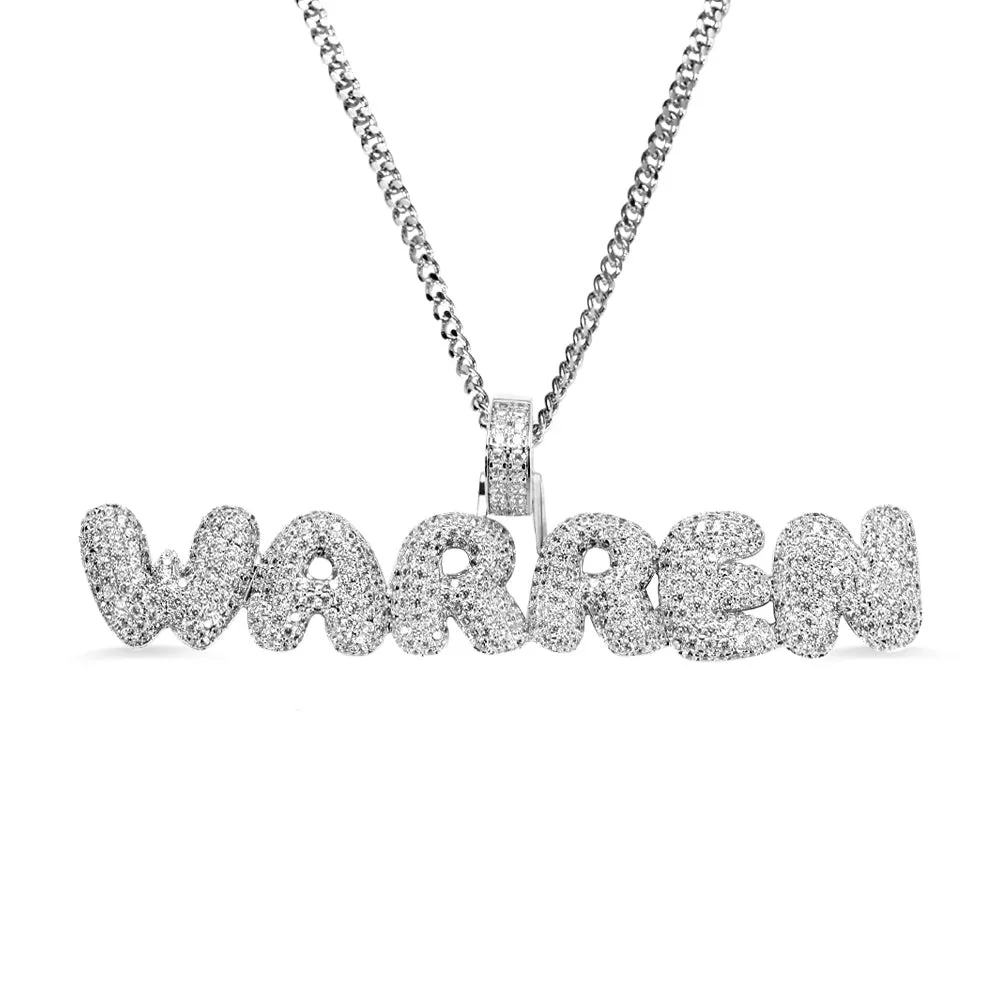 Bubble Letter Name Necklace