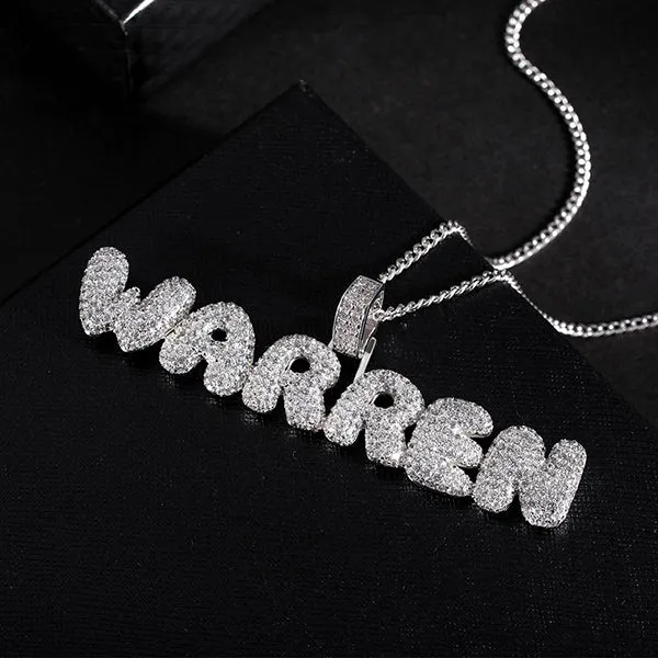 Bubble Letter Name Necklace