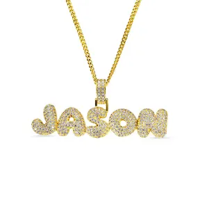 Bubble Letter Name Necklace