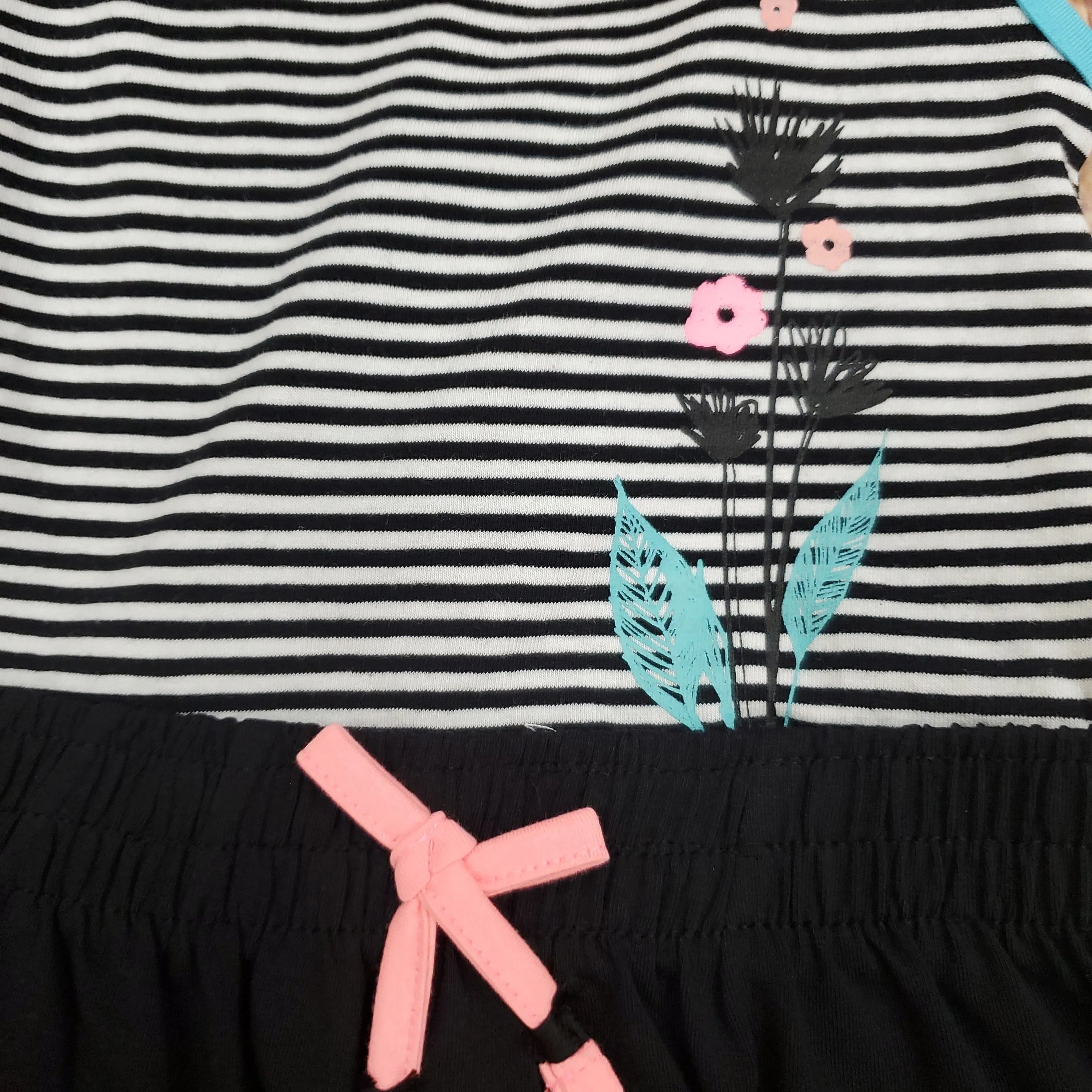 CLEARANCE-Noruk Black Striped Tank Tunic