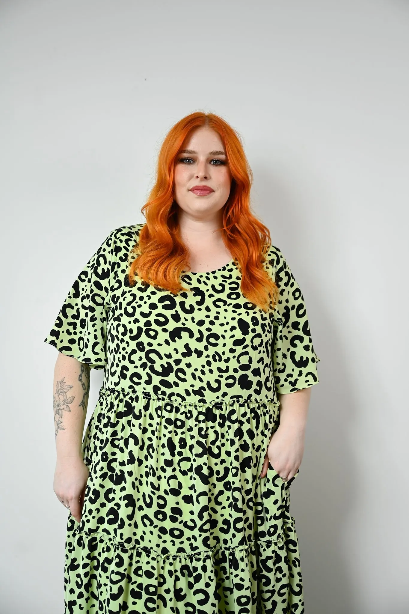 Elizabeth Dress - Neon animal maxi