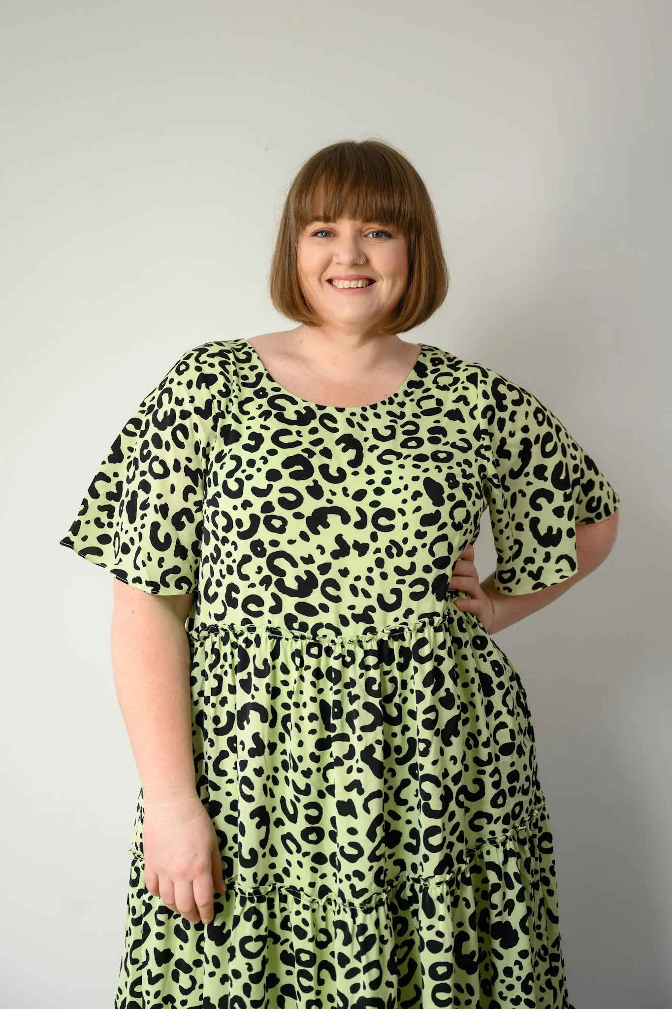 Elizabeth Dress - Neon animal maxi