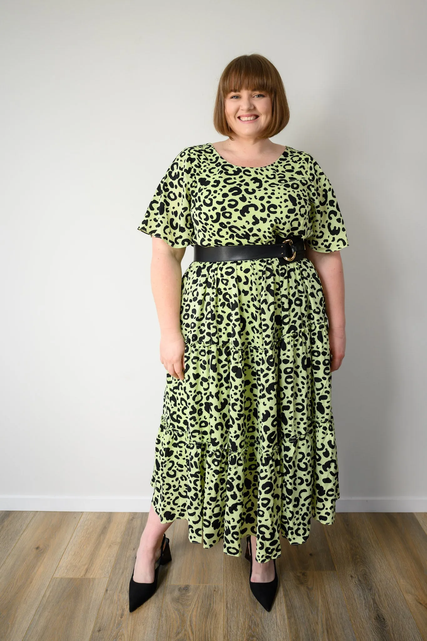 Elizabeth Dress - Neon animal maxi