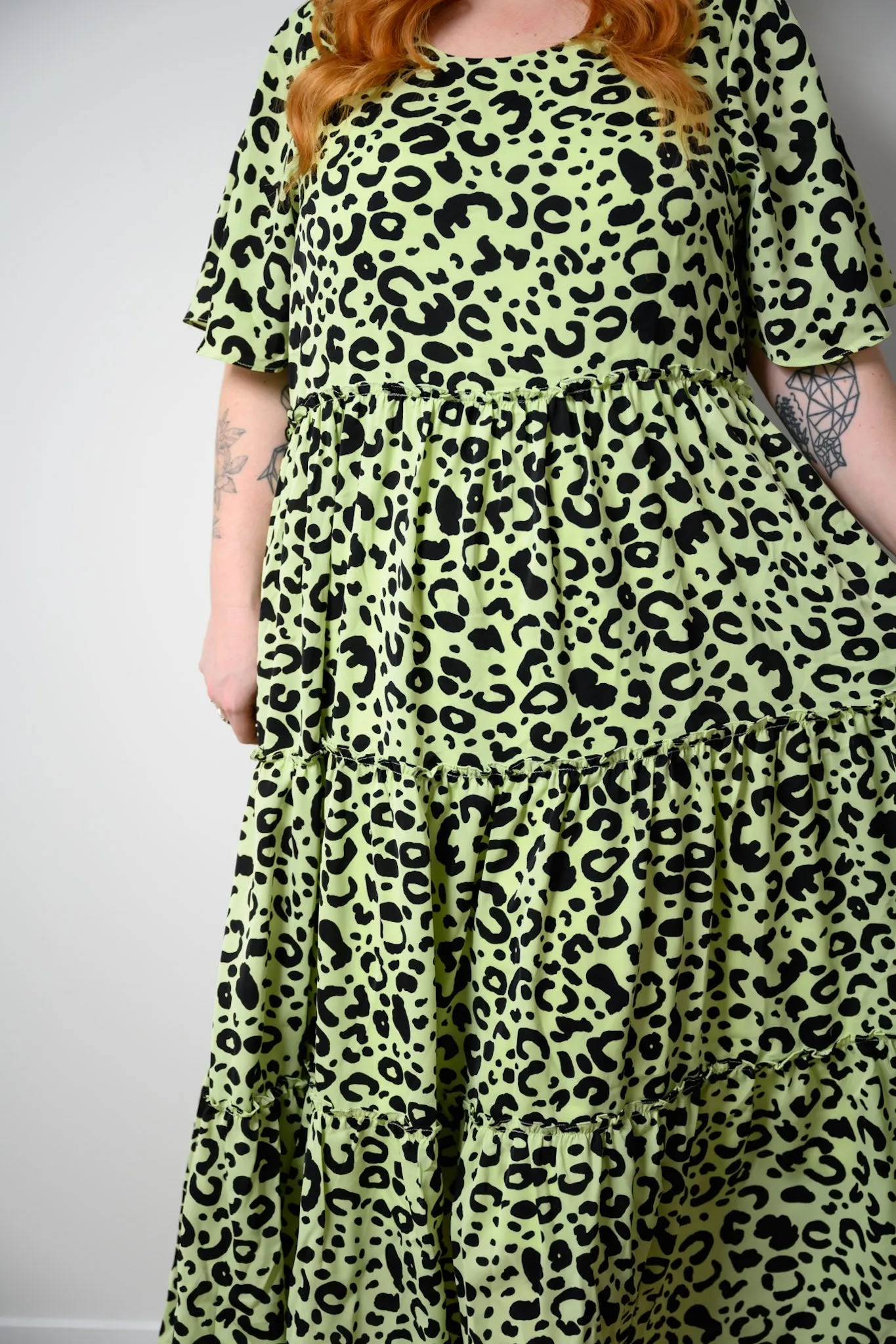 Elizabeth Dress - Neon animal maxi