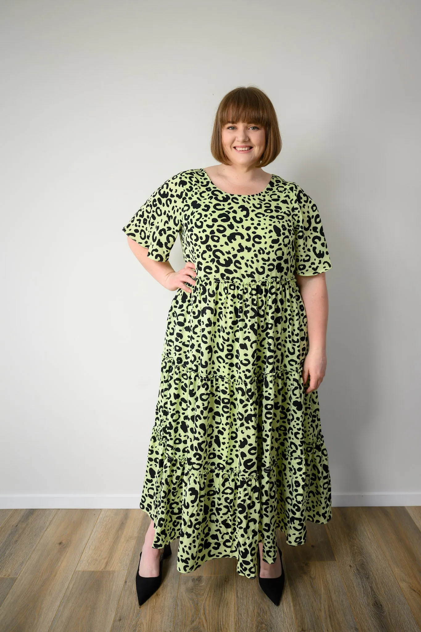 Elizabeth Dress - Neon animal maxi