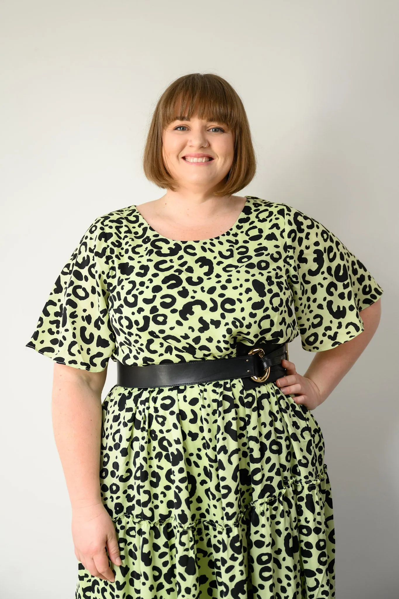 Elizabeth Dress - Neon animal maxi