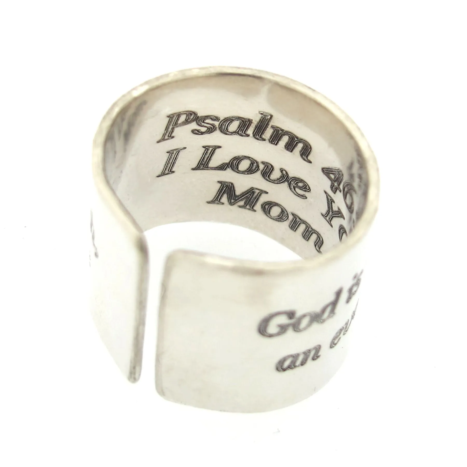 Engraved Sterling Silver Ring For men