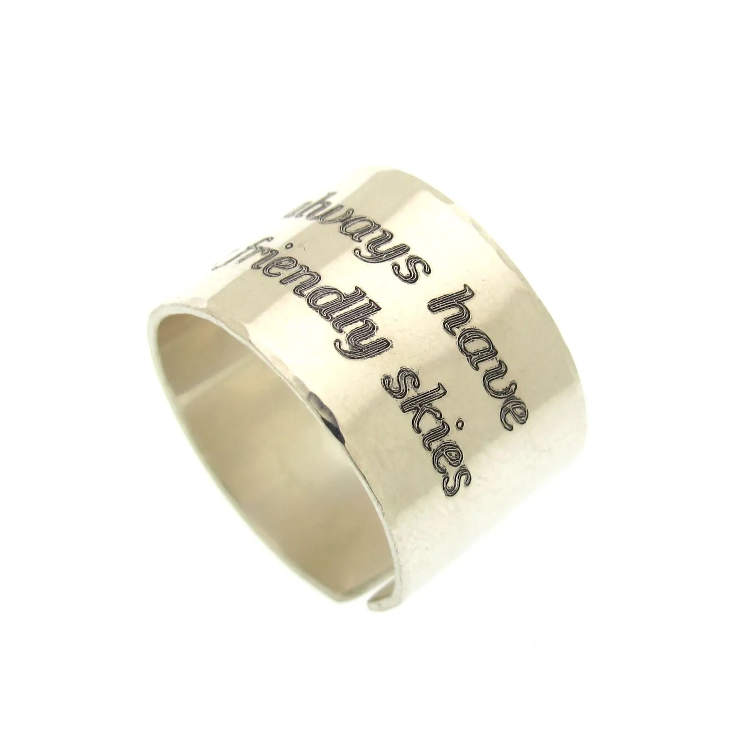 Engraved Sterling Silver Ring For men