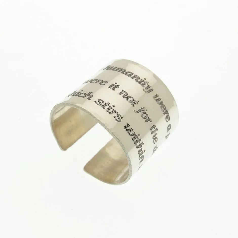 Engraved Sterling Silver Ring For men