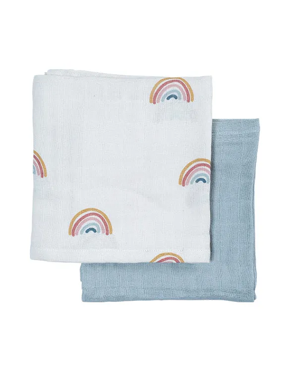 FABELAB - MUSLIN CLOTH - 2 PACK - RAINBOW