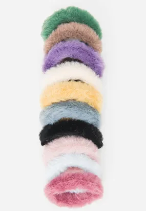 Faux Fur Hair Tie Set