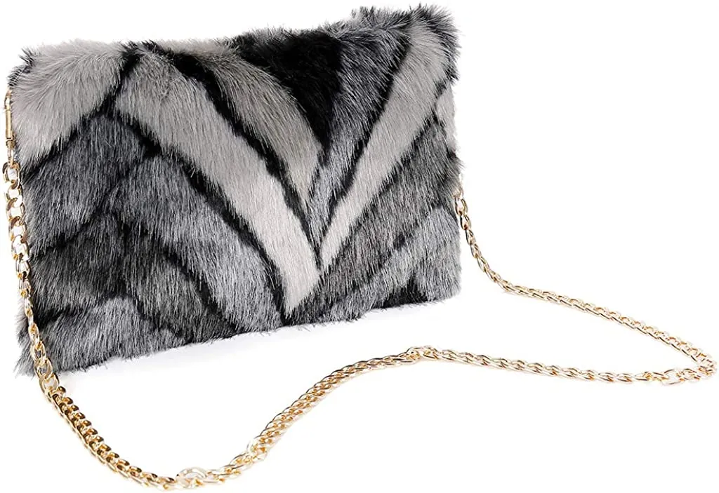 Faux Fur Purse Fuzzy Handbags