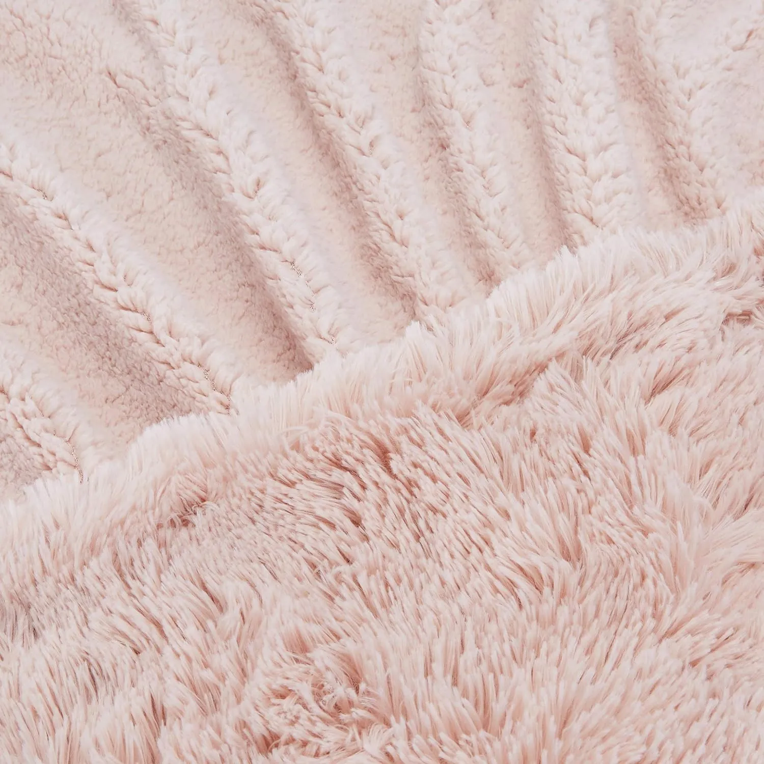 Faux Fur Sherpa Throw Blanket