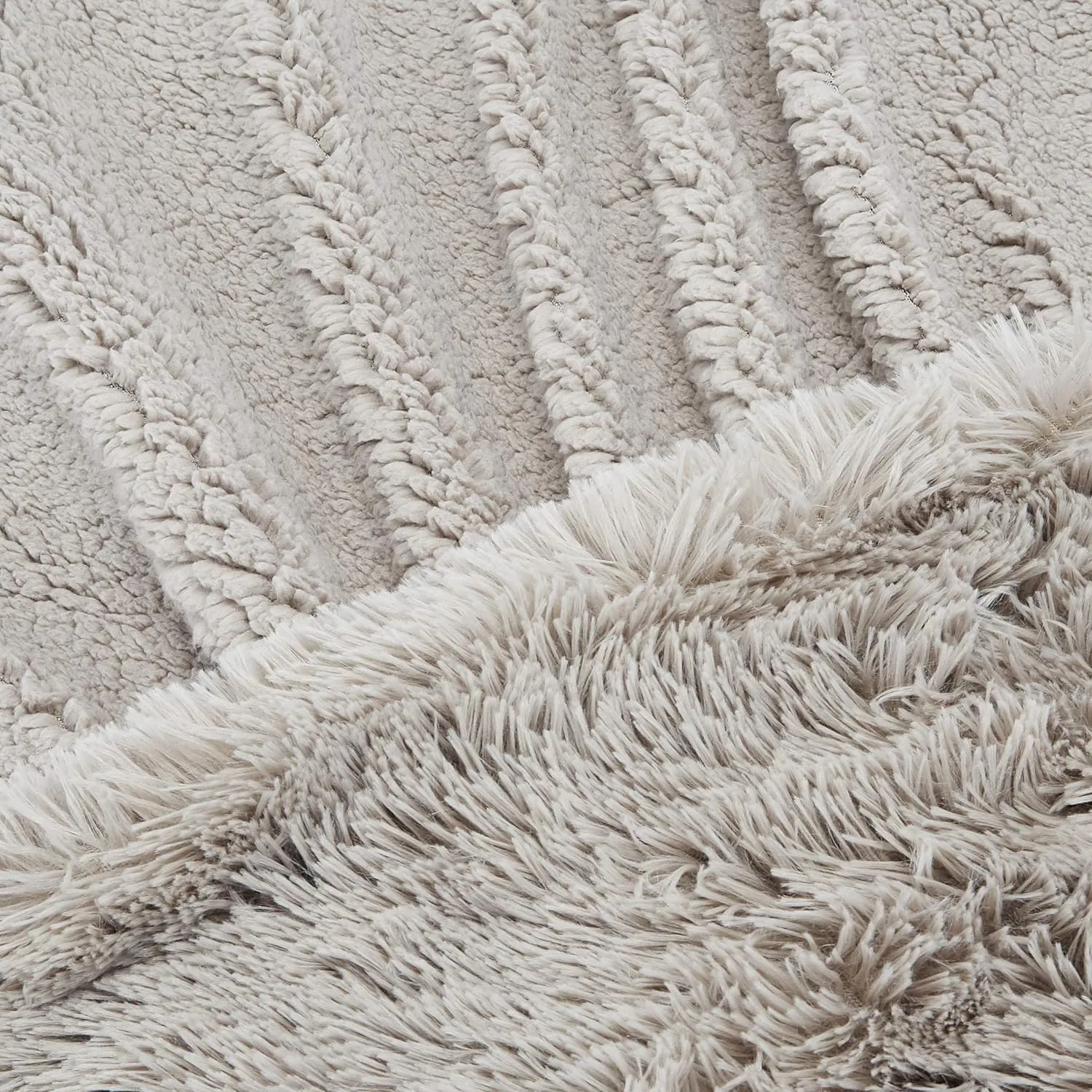 Faux Fur Sherpa Throw Blanket