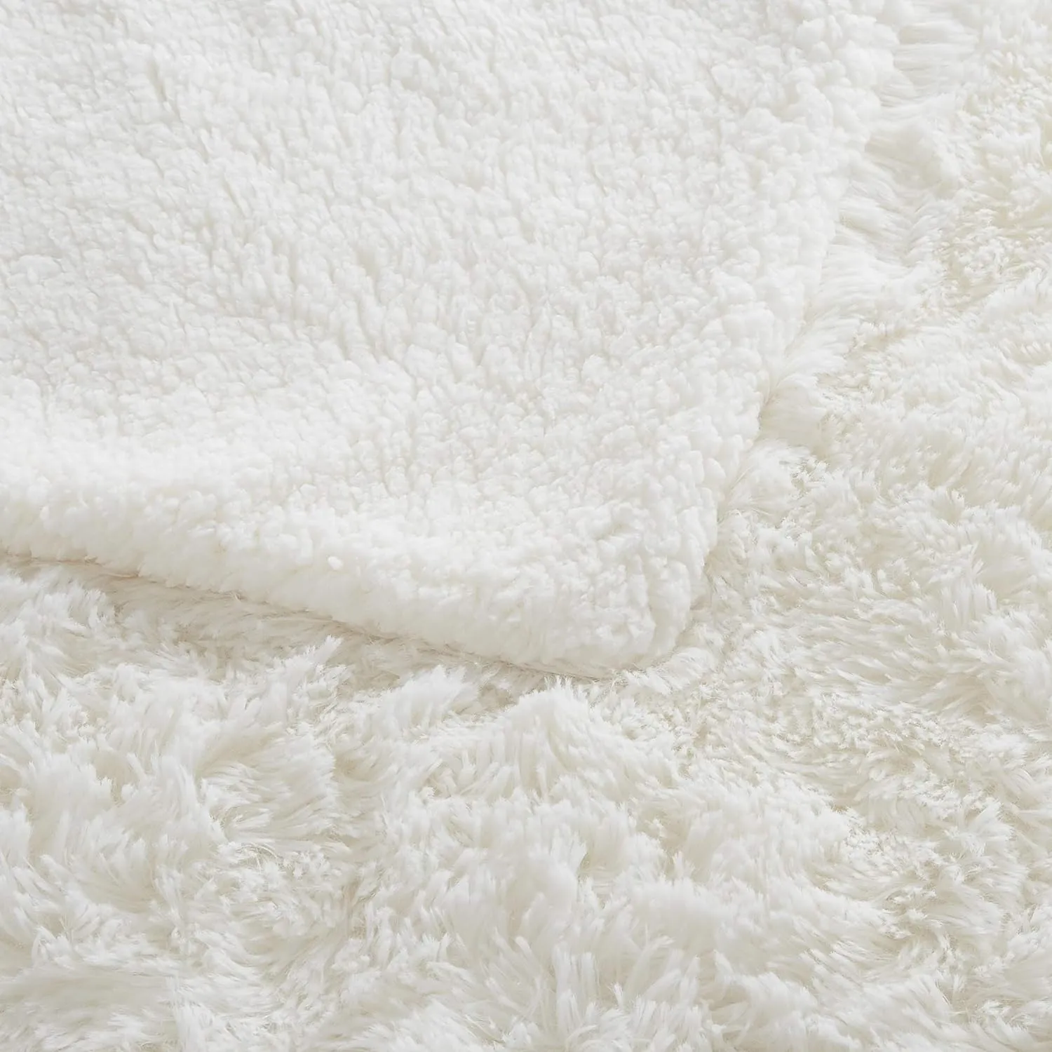 Faux Fur Sherpa Throw Blanket