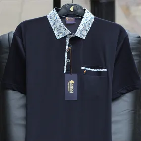 Gabicci X16 Navy Pattern T Shirt*