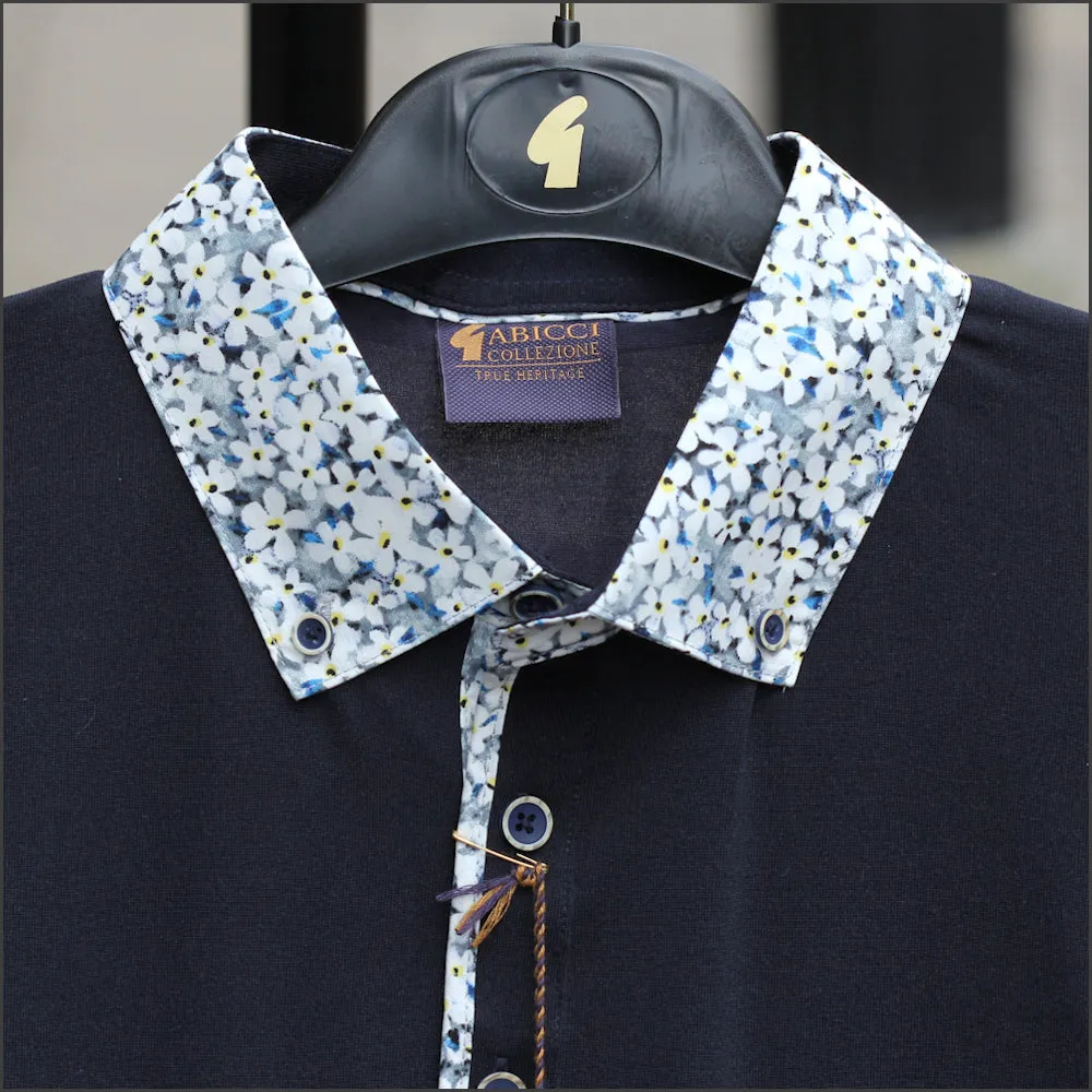 Gabicci X16 Navy Pattern T Shirt*