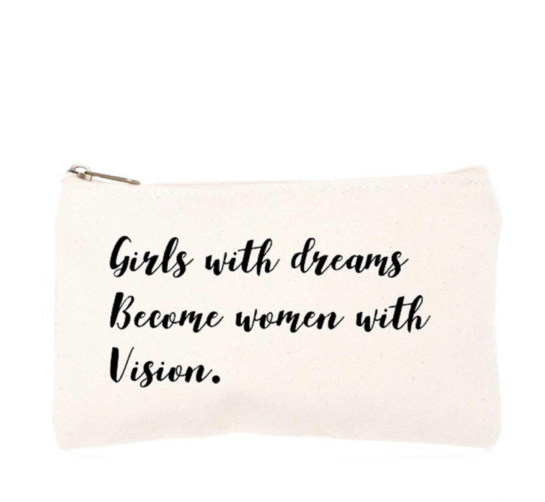 Girls With Dreams Become Women With Vision Canvas Pouch