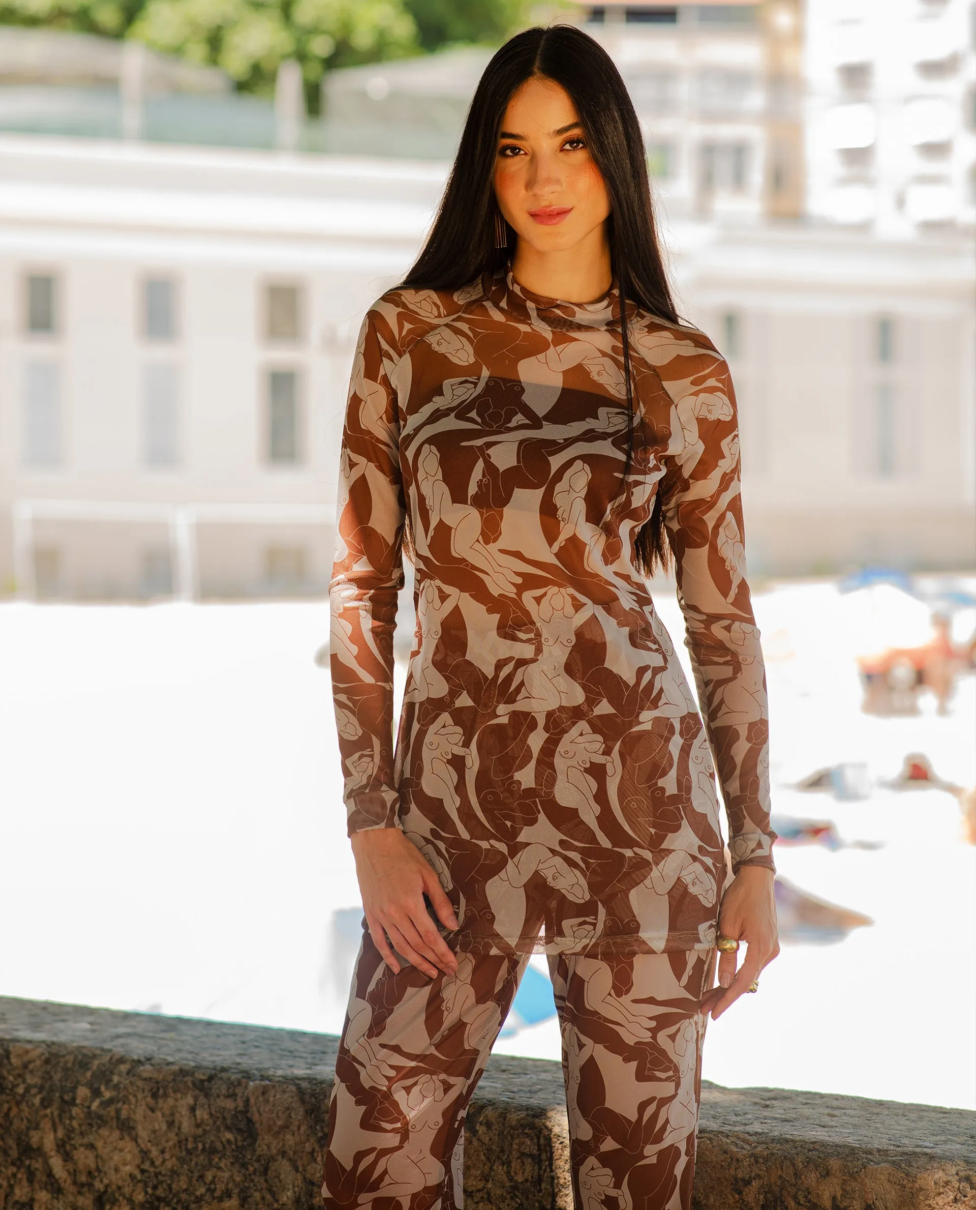 Hall Of Fame Brown Mini Dress