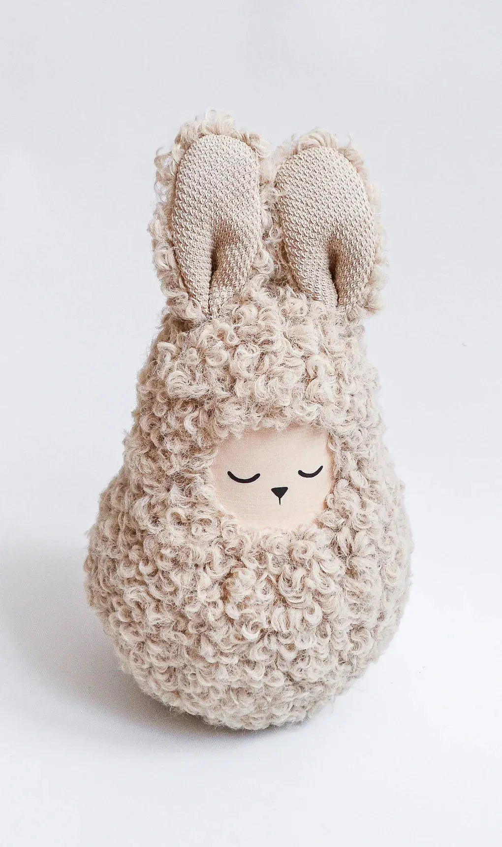 Handmade Roly Poly Rattle - Bunny