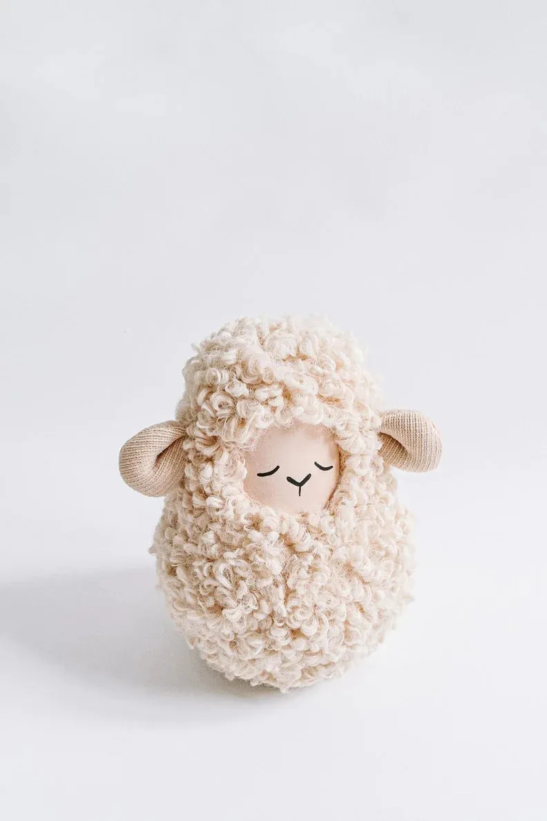 Handmade Roly Poly Rattle - Sheep