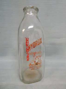 Hydrox Milk Bottle - Good Vintage Condition