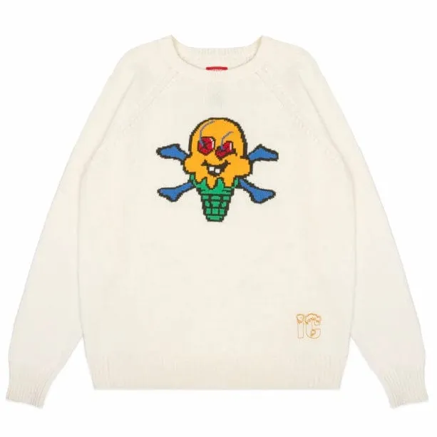 Ice Cream Cones N Bones Sweater (Whisper White) 431-7501