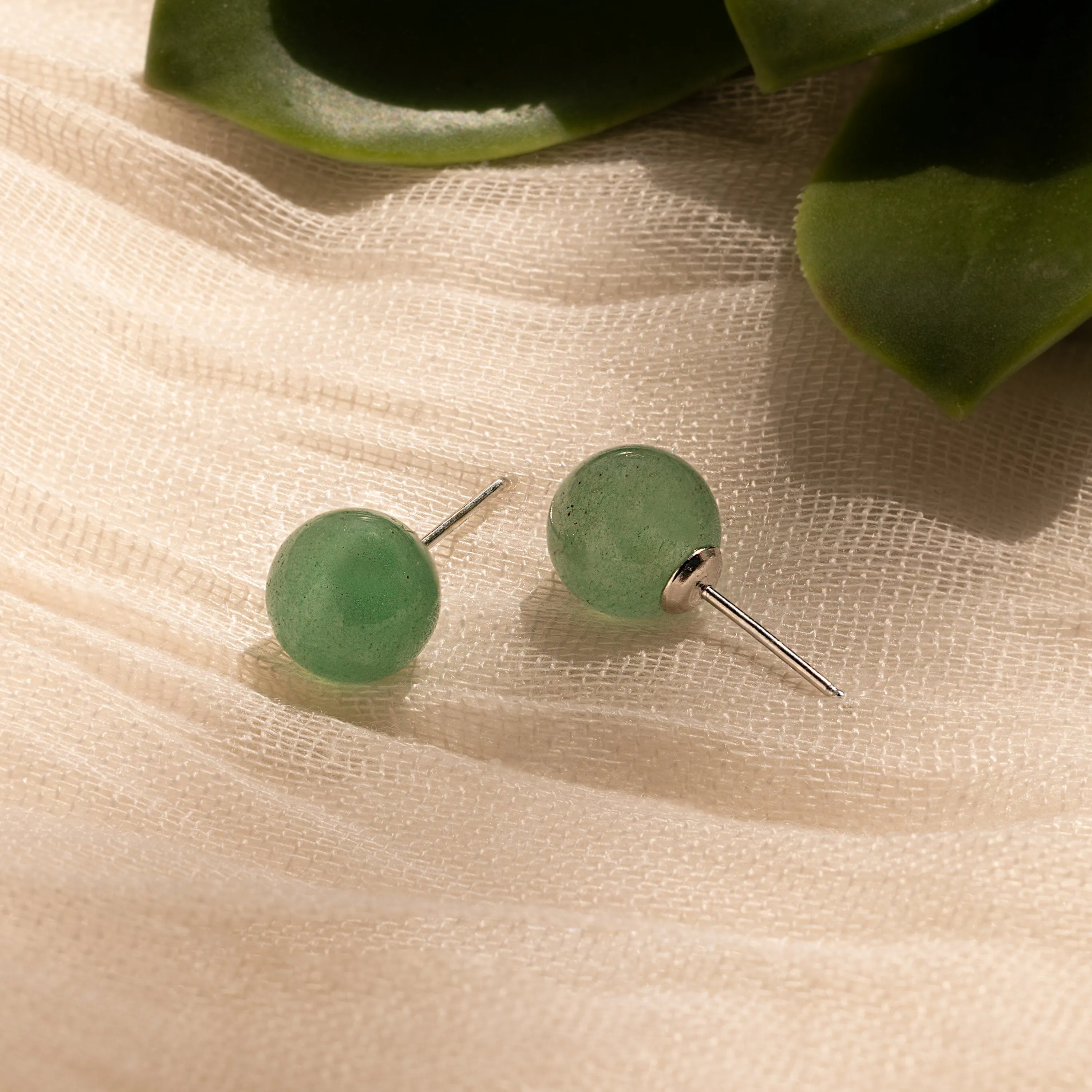 Jade Bead Studs