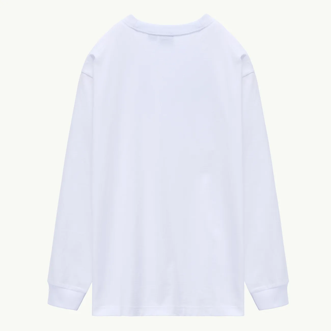 LOGO LONG RIB TEE WHITE