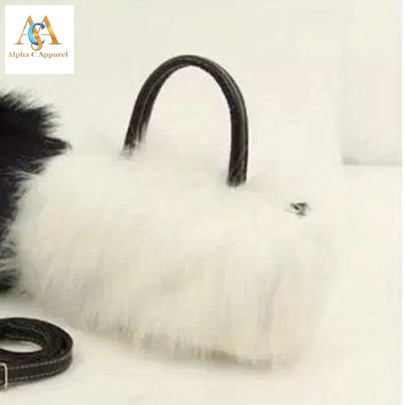 Luxury Fluffy Faux Fur Handbag