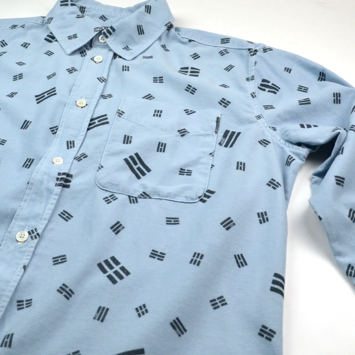 Maison Kitsuné - Trigram Print Shirt - Light Blue