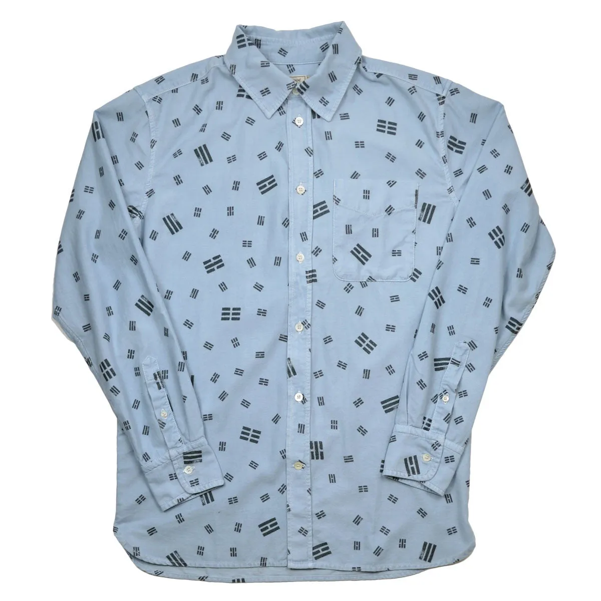 Maison Kitsuné - Trigram Print Shirt - Light Blue