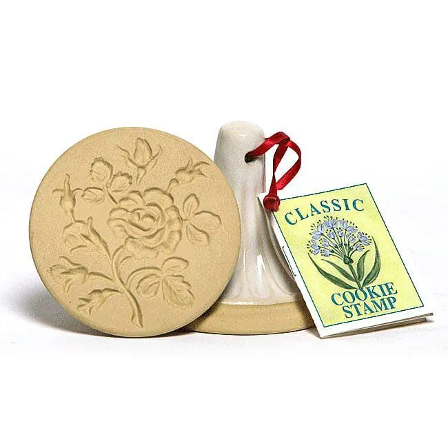 NEW! 2-Pack Floral and Heart Cookie Stamp Made in USA