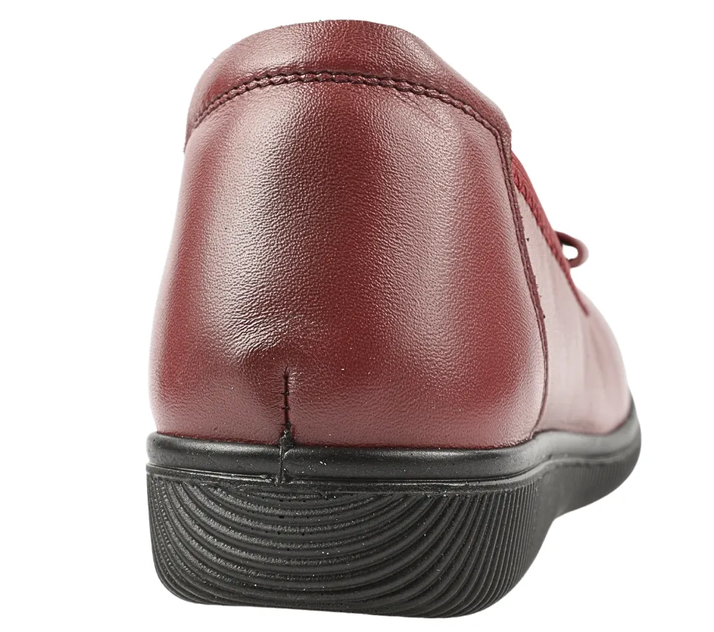 Pantofi casual, dama, FORMAZIONE, A130 bordo, piele naturala