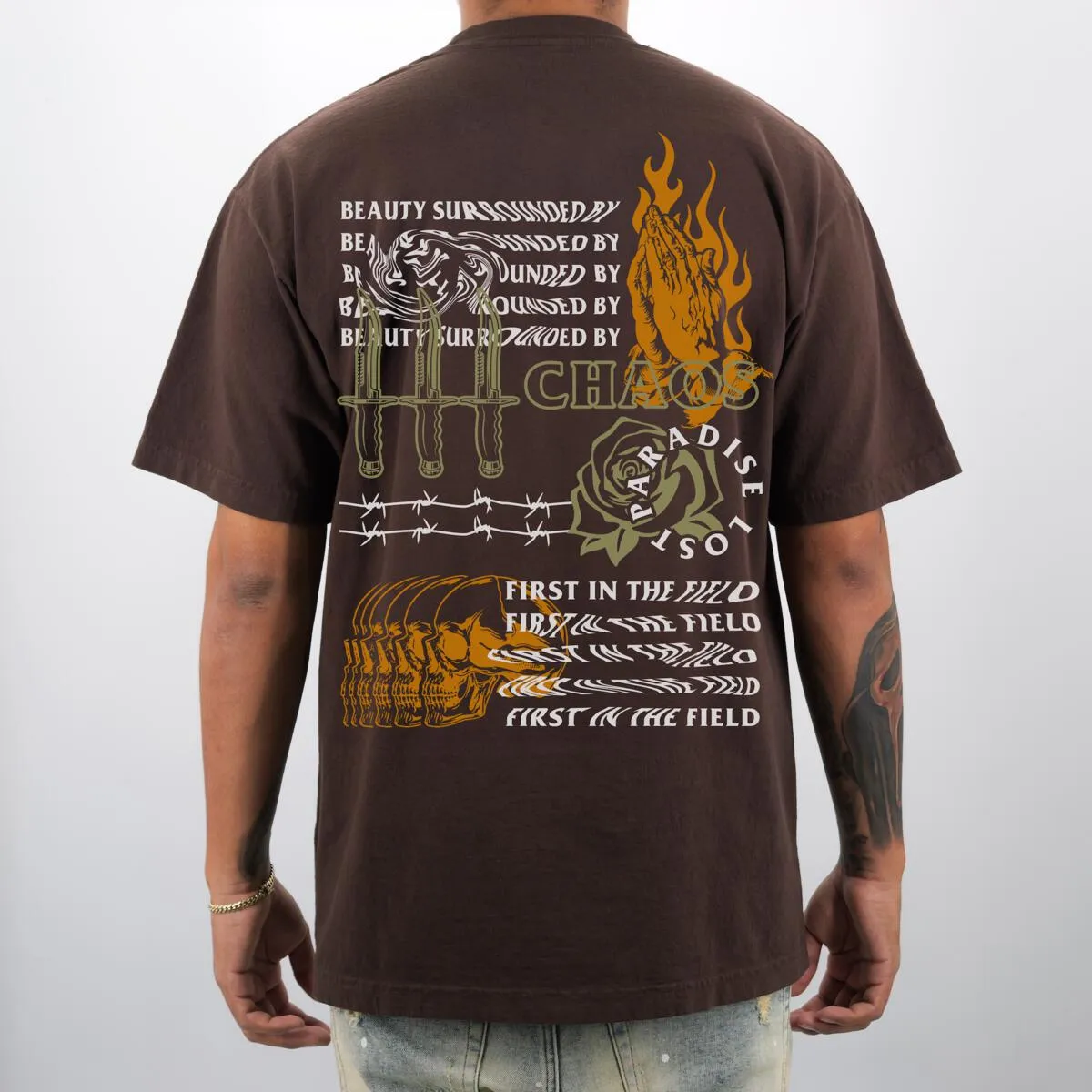 PARADISE WHIRLWIND TEE (MOCHA)